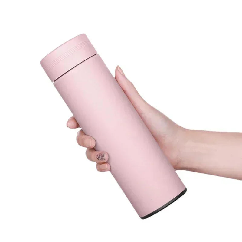 500 ml Smart Vattenflaska med LCD Temperaturdisplay – Rostfri Läckagesäker Termos för Kaffe, Mjölk & Mer – Perfekt Julklapp