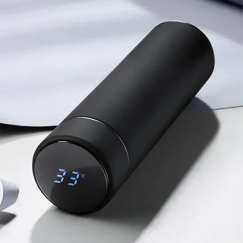 500 ml Smart Vattenflaska med LCD Temperaturdisplay – Rostfri Läckagesäker Termos för Kaffe, Mjölk & Mer – Perfekt Julklapp